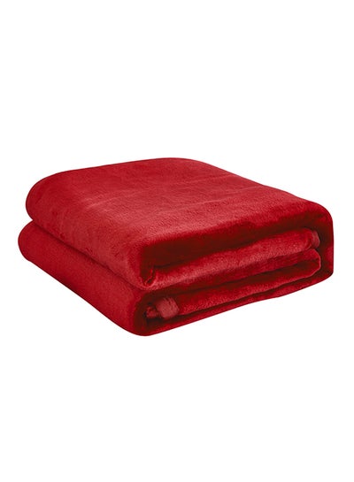 Buy Super Soft Flano Blanket Flannel Red 200x140cm in UAE