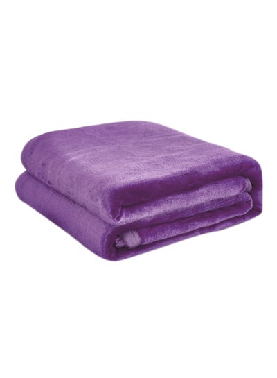 Buy Super Soft Flano Blanket Flannel Purple in UAE