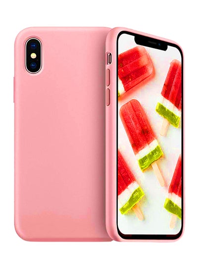Buy Silicone Back Case Cover For Apple iPhone XS Max Pink in Saudi Arabia
