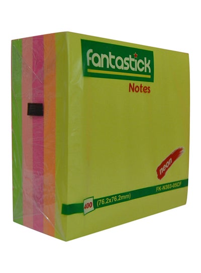 Buy Removable Self-Stick Sticky Notes 3 x 3 inch, 400 Sheets Multicolour in UAE