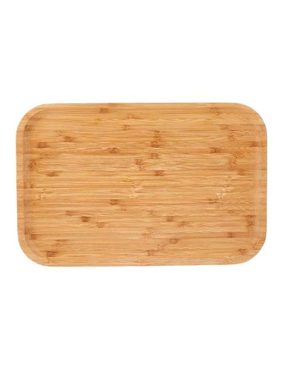 Buy Rectangular Serving Tray Beige 45x35x3centimeter in UAE