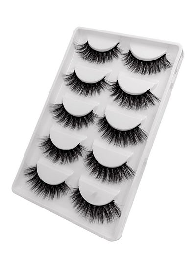 Buy 5-Pair 3D False Long Lasting Eyelashes G604 in Saudi Arabia