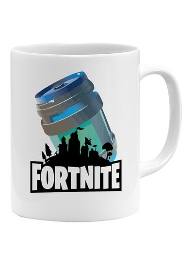 Buy Fortnite Chug Potion Printed Coffee Mug White/Blue/Black in UAE