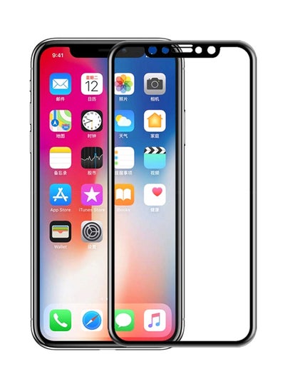 Buy Glass Screen Protector For iPhone XS Max Clear / black in UAE