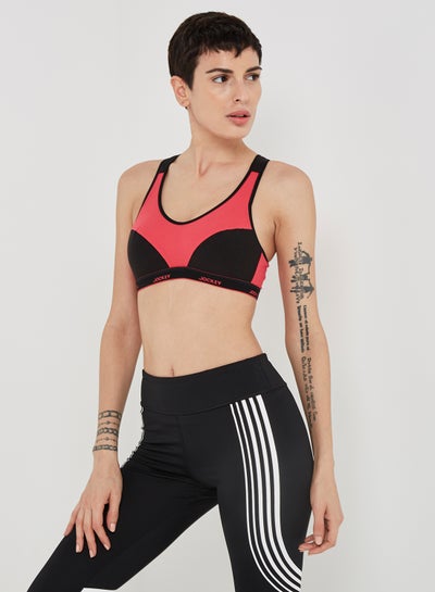 Buy Racer Back Padded Active Bra Ruby in UAE