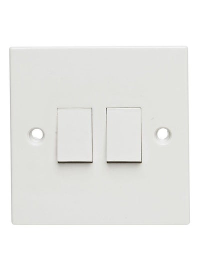 Buy 13A 2-Gang Switch Socket White in UAE