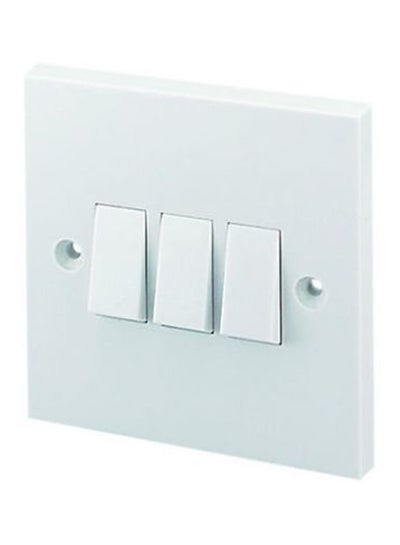 Buy 2-Way Gang Switch Socket White 5cm in UAE