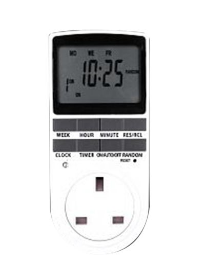 LCD Digital Programmable Timer With Socket White/Grey 13.5x6x7 ...