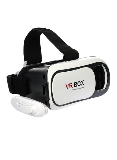 اشتري نظارة الواقع الافتراضي VR02 مع جهاز تحكم عن بعد أبيض/ أسود في الامارات
