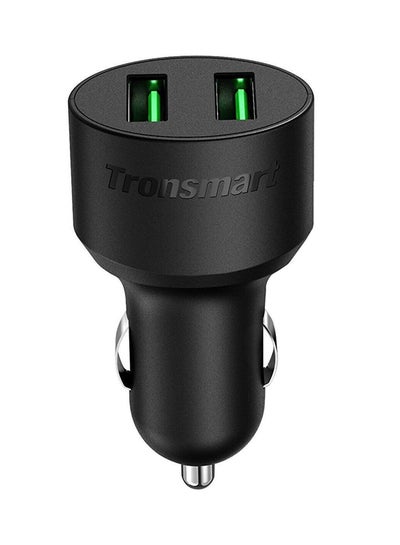 Buy Dual USB Mobile Phone Car Charger Black in Egypt