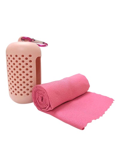 Buy Cooling Towel With Case And Carabiner 40x40cm in UAE