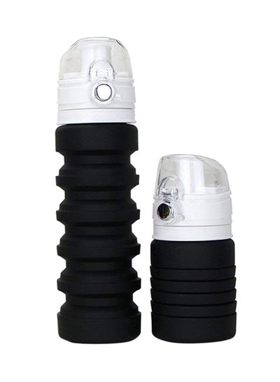 Buy Foldable Sports Bottle Black 500ml in Saudi Arabia