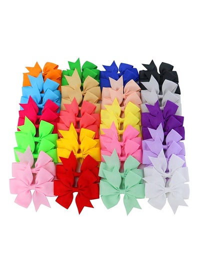 Buy 30-Piece Baby Girls Ribbon Set Multicolour 4.5inch in Saudi Arabia