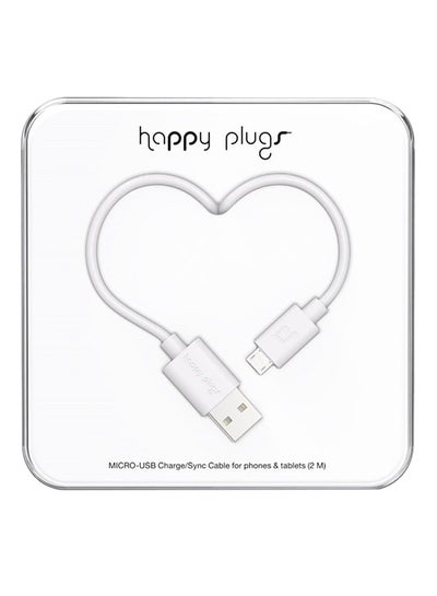 Buy Micro USB Data Sync Charging Cable White in Egypt
