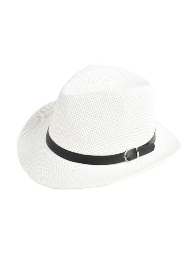 Buy Foldable Beach Holiday Hat White in UAE