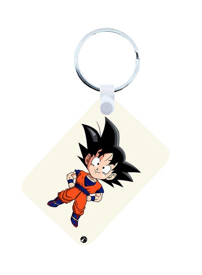 Buy 2-In-1 Dragon Ball Printed Keychain And Necklace White/Black/Red in Saudi Arabia