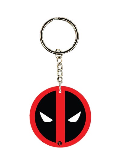 Buy Double Sided Deadpool Printed Keychain Red/Black/Silver in Saudi Arabia