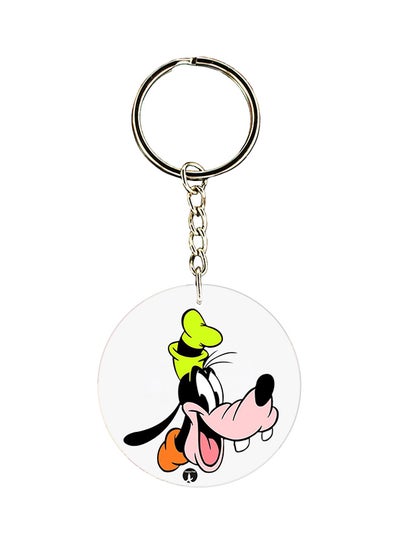 Buy Dual Side Disney Character Printed Keychain Silver/Green/Pink in Saudi Arabia