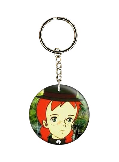 Buy Anne Of Green Gables Printed Keychain Beige/Orange/Silver in Saudi Arabia