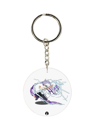 Buy Double Sided Anime Hunter X Printed Keychain Purple/White/Blue in Saudi Arabia