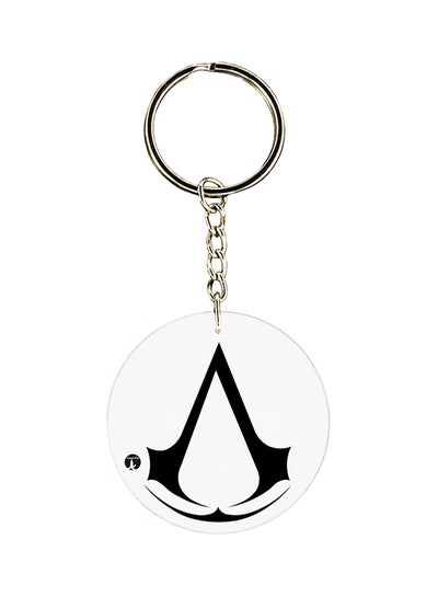 Buy Assassain's Creed Logo Keychain Black/White in Saudi Arabia