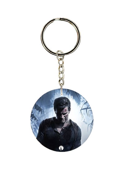 Buy Uncharted Logo Printed Keychain Grey/Black/Silver in Saudi Arabia