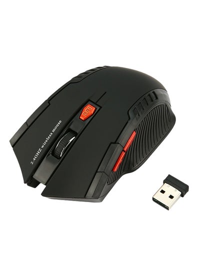 Buy Wireless Optical Mouse With USB Adapter Black in Saudi Arabia