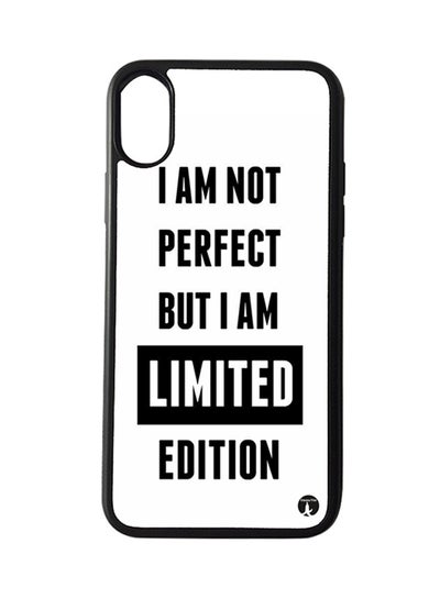 Buy Protective Case Cover For Apple iPhone XS Max English Phrases (Black Bumper) in Saudi Arabia