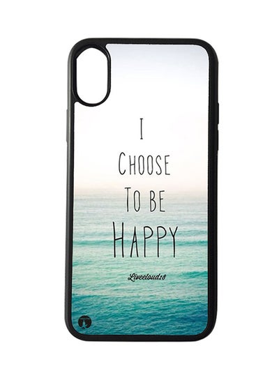 Buy Protective Case Cover For Apple iPhone XS Max English Phrases (Black Bumper) in Saudi Arabia