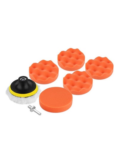 Buy 8-Piece Polishing Sponge Pad With Drill Adapter Set in Saudi Arabia