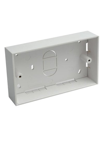 Buy 3-Piece PVC Switch Box White 15centimeter in UAE