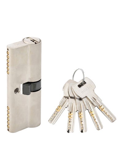 Buy Cylindrical Door Lock With Key Silver/Gold/Black 70mm in UAE