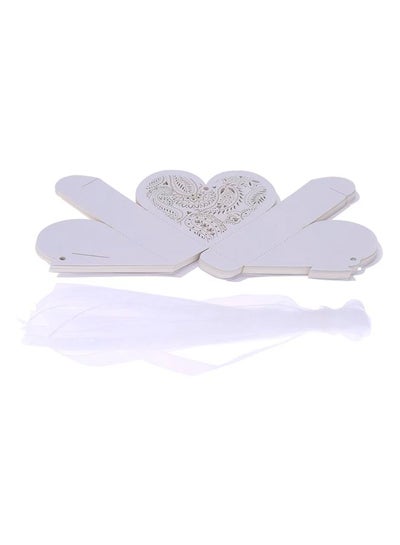 اشتري 20-Piece Romantic Mini Heart DIY Candy Cookie Gift Box أبيض في الامارات