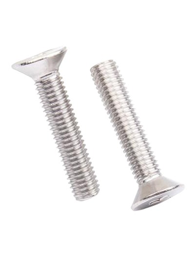 Buy Cross Recessed Flat Head Screw Bolt Silver in UAE