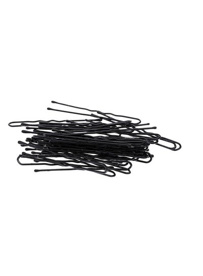 Buy 50-Piece Hair Styling Bobby Pin Set Black 4.5cm in UAE
