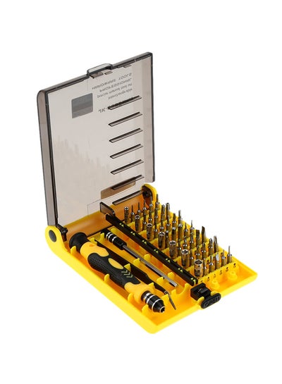 اشتري 45-Piece Professional Screw Driver Tool Kit أصفر/فضي في الامارات