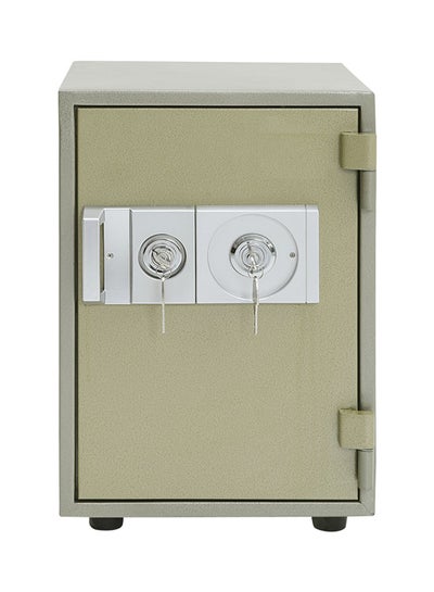 Buy Stainless Steel Safe Grey/Olive Green 36x47x40cm in UAE