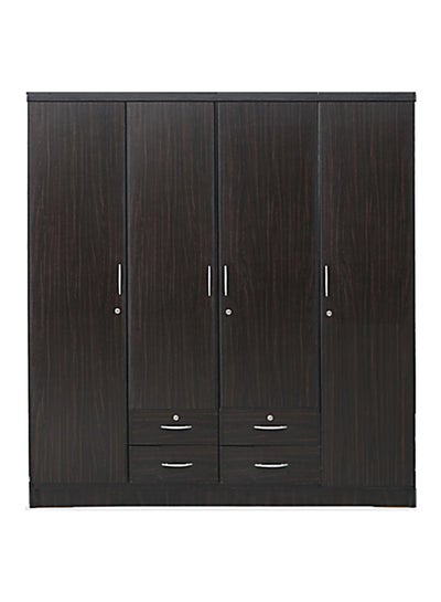 Buy 4-Door Teak Wood Cabinet Brown in UAE