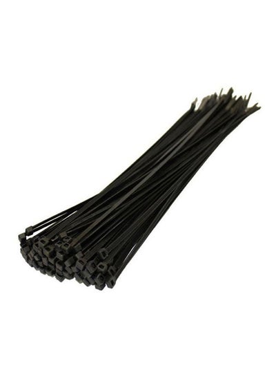 Buy 100-Piece Cable Tie Set Black in UAE