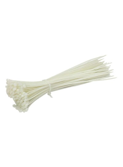 Buy 100-Piece Cable Tie White 150mm in UAE