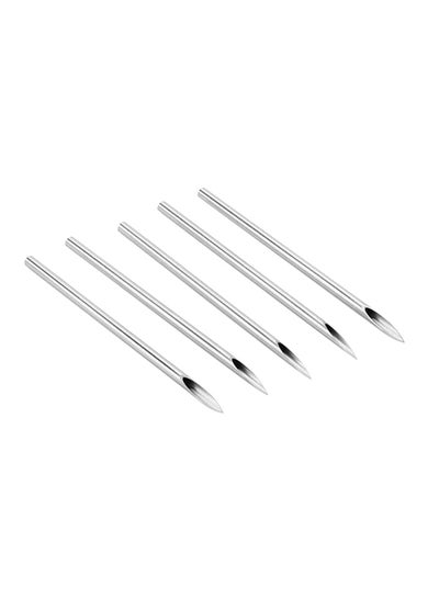 Buy 100-Piece Disposable Piercing Needle Set Silver in UAE