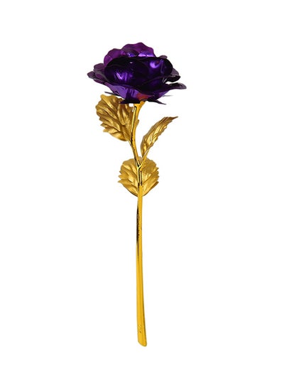 Buy Gold Foil Plated Decorative Rose Gold/Purple 25.5x9x5.5cm in Saudi Arabia