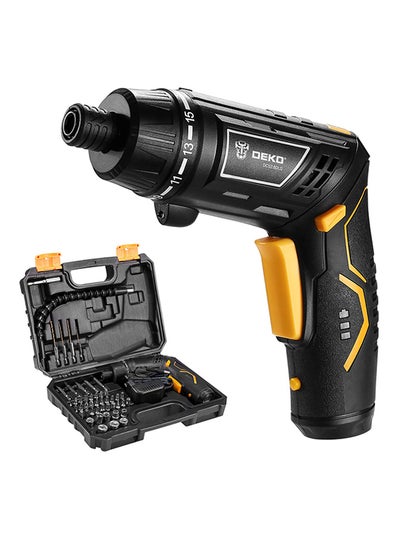 سعر طقم مفك براغي كهربائي قابل للشحن مكون من 48 قطعة مع دعامة أسود 1300 ...