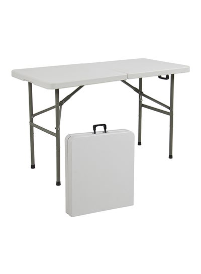 Buy Foldable Garden And Beach Table White in Saudi Arabia