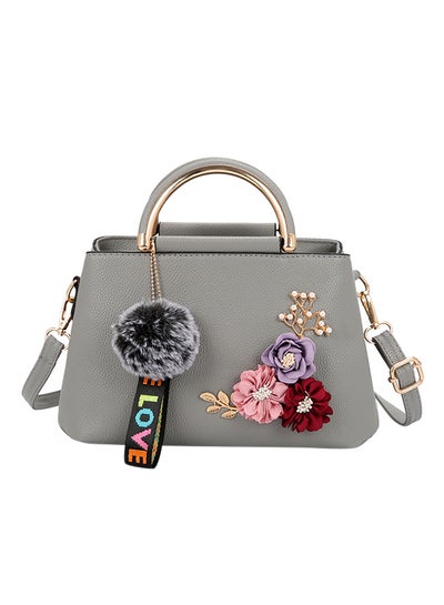 Buy Unique Accent Crossbody Bag Grey in Saudi Arabia