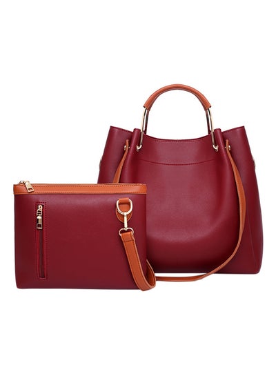 Buy 2-Piece Composite Bag Set Red in Saudi Arabia