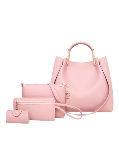 Buy 4-Piece Composite Bag Set Pink in UAE