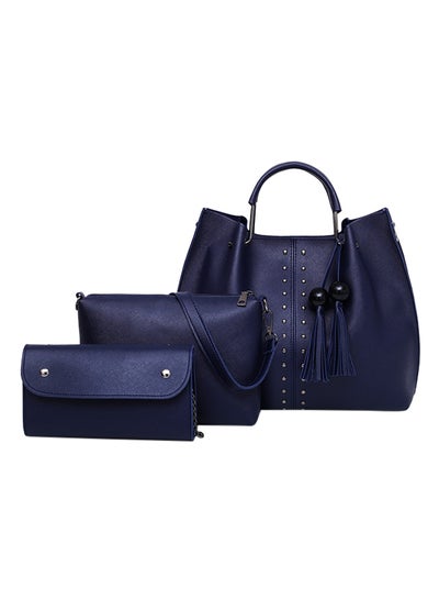 Buy 3-Piece Composite Bag Set Blue in Saudi Arabia