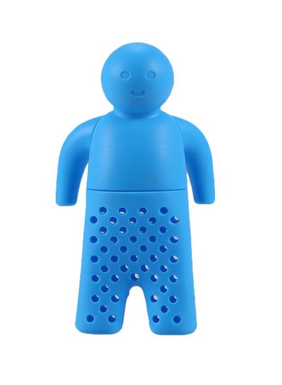 Buy Silicone Small Human Shape Tea Strainer Blue 5 x 9cm in Saudi Arabia