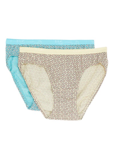 Buy 2 Pack Of Simple Comfort Bikni Plain Light Printed Assorted in UAE